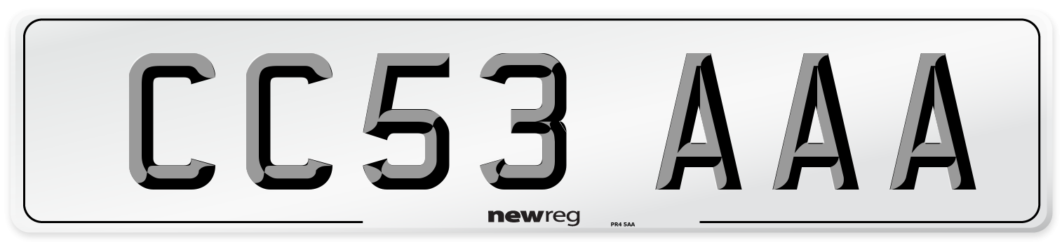 CC53 AAA Number Plate from New Reg